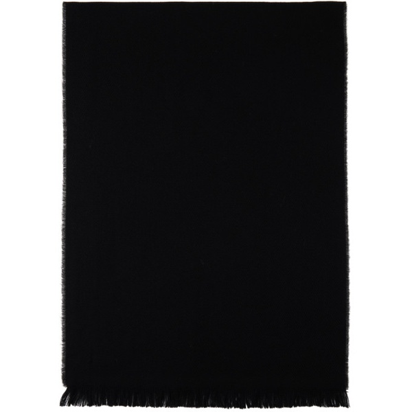  Emporio Armani Black Brushed Scarf 232951M150004