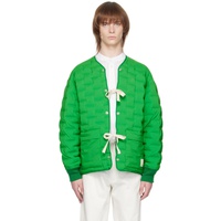 Emporio Armani Green Quilted Down Jacket 231951M180013