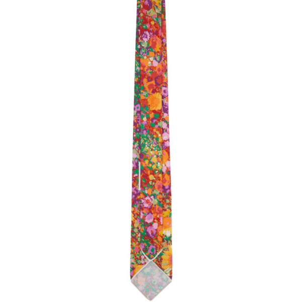  엔지니어드가먼츠 Engineered Garments Multicolor Cotton Floral Satin Neck Tie 241175M158007