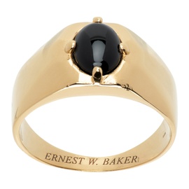 어니스트 더블유 베이커 Ernest W. Baker Gold Onyx Stone Ring 232600M147007