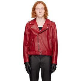 어니스트 더블유 베이커 Ernest W. Baker SSENSE Exclusive Red Leather Jacket 241600M181001