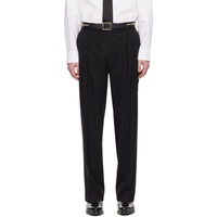어니스트 더블유 베이커 Ernest W. Baker Black Pinstripe Trousers 241600M191010