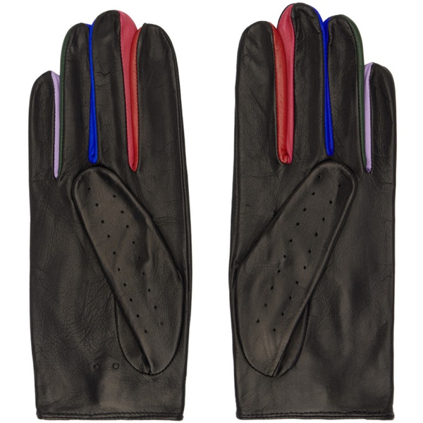  어니스트 더블유 베이커 Ernest W. Baker Black & Multicolor Driving Gloves 241600M135000