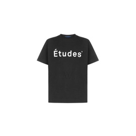 Etudes MEN'S Black Cotton Logo Print Wonder T-Shirt E14B-426-01