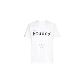 Etudes White Cotton Wonder Logo Print T-Shirt E16B-426-02