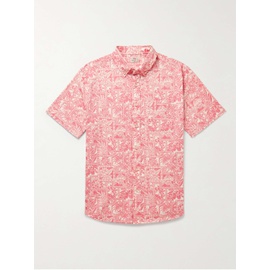 FAHERTY Playa Button-Down Collar Floral-Print Organic Cotton-Blend Shirt 1647597307641760