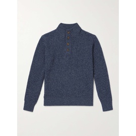 FAHERTY Waffle-Knit Wool and Cashmere-Blend Sweater 1647597323933931