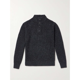 FAHERTY Waffle-Knit Wool and Cashmere-Blend Sweater 1647597323952205