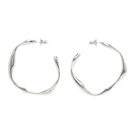 FARIS Silver Onda Hoop Medium Earrings 241069F022009