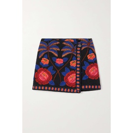 FARM RIO Living Bloom floral-print cotton-twill mini wrap skirt 790762341