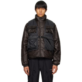 F/CE. Black Layered Puffer Jacket & Vest 232647M178012