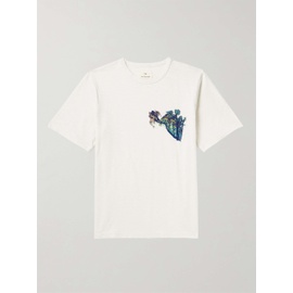 FOLK + Tom Hammick Embroidered Printed Cotton-Jersey T-Shirt 1647597322419698