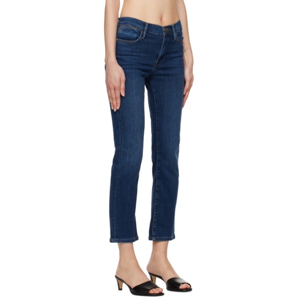  FRAME Navy Le High Straight Jeans 231455F069060