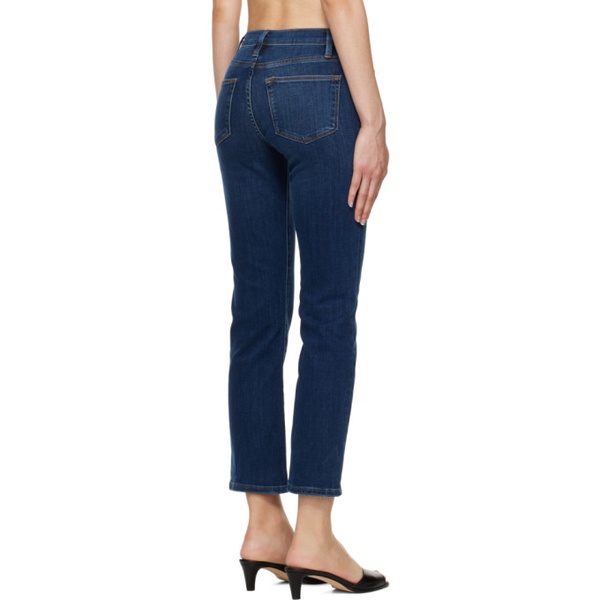  FRAME Navy Le High Straight Jeans 231455F069060