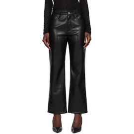 FRAME Black Le Jane Leather Pants 232455F087006
