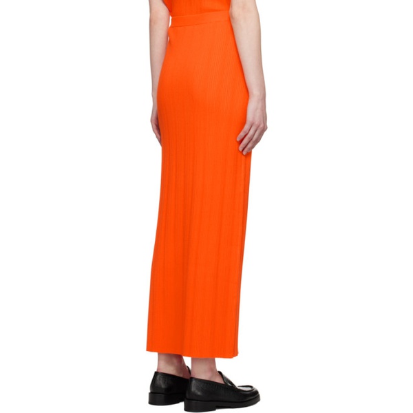  FRAME Orange Cutout Maxi Skirt 232455F093000