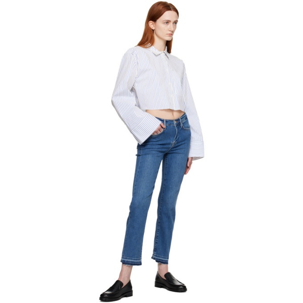  FRAME Blue Le High Straight Jeans 232455F069040
