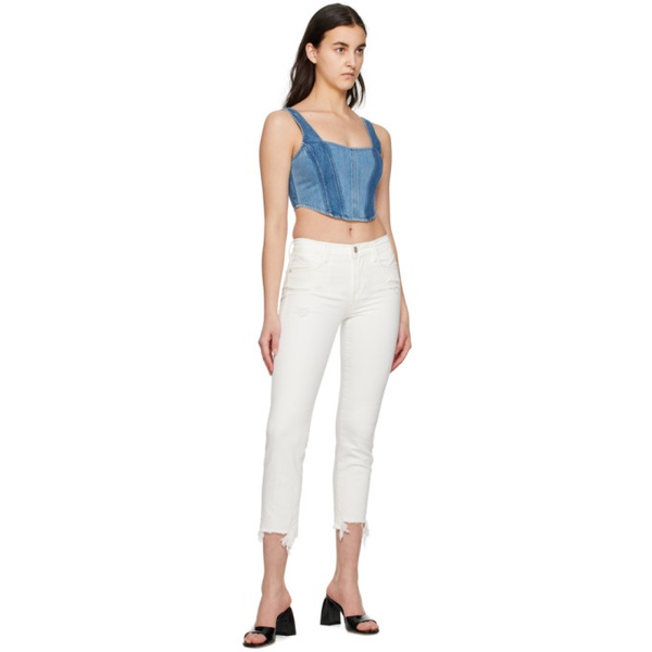  FRAME White Le High Straight Jeans 231455F069082