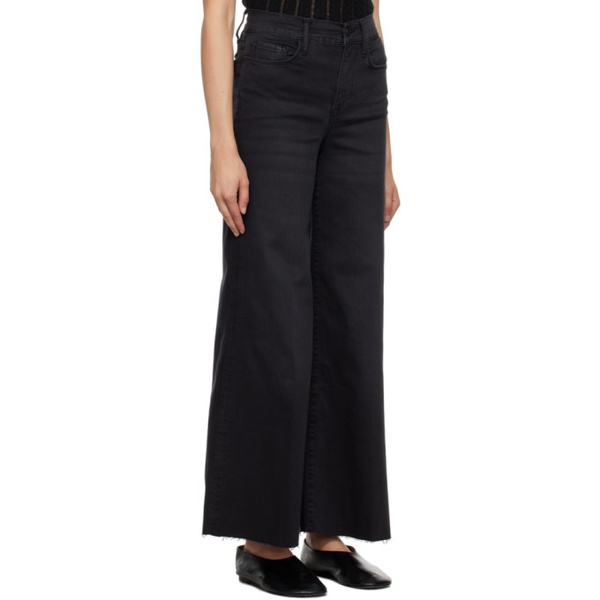  FRAME Black Le Palazzo Crop Jeans 241455F069029