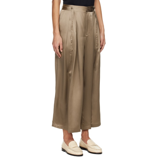  FRAME Tan Pleated Trousers 241455F087007