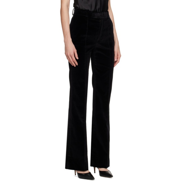  FRAME Black The Slim Stacked Trousers 241455F087002
