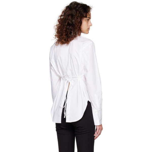  FRAME White Lace-Up Shirt 231455F109006