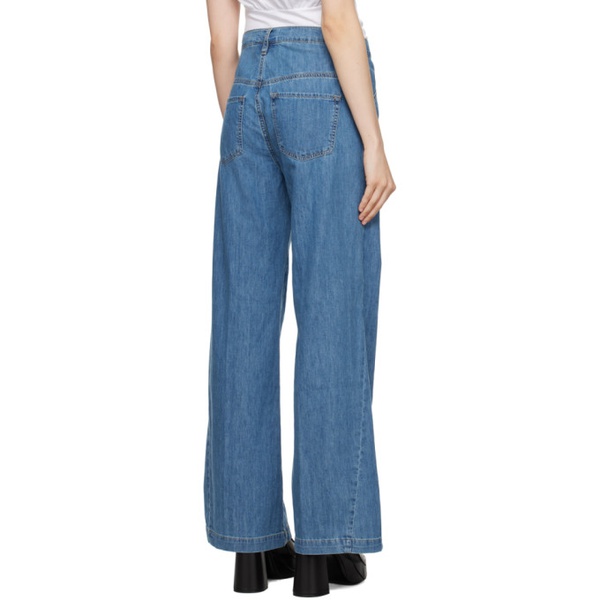  FRAME Blue Le Baggy Palazzo Jeans 232455F069032