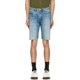 FRAME Blue LHomme Relaxed Shorts 221455M193004