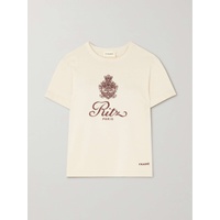 FRAME + Ritz Paris embroidered cotton-jersey T-shirt 790699148