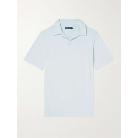 FRESCOBOL CARIOCA Faustino Camp-Collar Cotton, Lyocell and Linen-Blend Terry Polo Shirt 1647597308119025