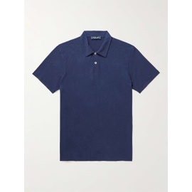 FRESCOBOL CARIOCA Constantino Cotton and Linen-Blend Jersey Polo Shirt 1647597313776196