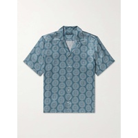 FRESCOBOL CARIOCA Roberto Camp-Collar Printed Silk Shirt 1647597318770747