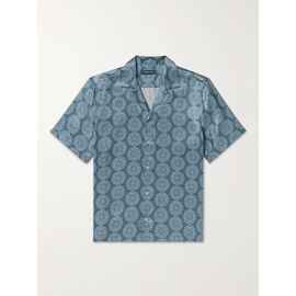 FRESCOBOL CARIOCA Roberto Camp-Collar Printed Silk Shirt 1647597318770747