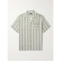 FRESCOBOL CARIOCA Angelo Camp-Collar Striped Linen Shirt 1647597318770634