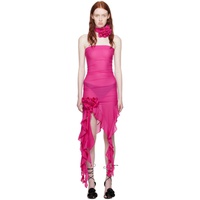 FanciClub Pink The Crime Midi Dress 241730F054003