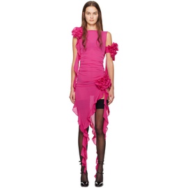 FanciClub Pink The Obsession Midi Dress 241730F054001