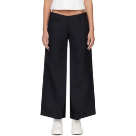 Fax Copy Express Black Low-Rise Trousers 242866F087004