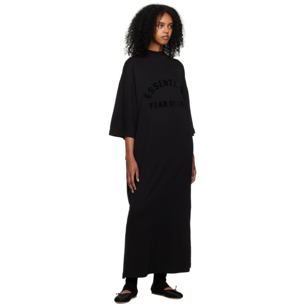  피어오브갓 Fear of God 에센셜 ESSENTIALS Black 3/4 Sleeve Midi Dress 232161F054000