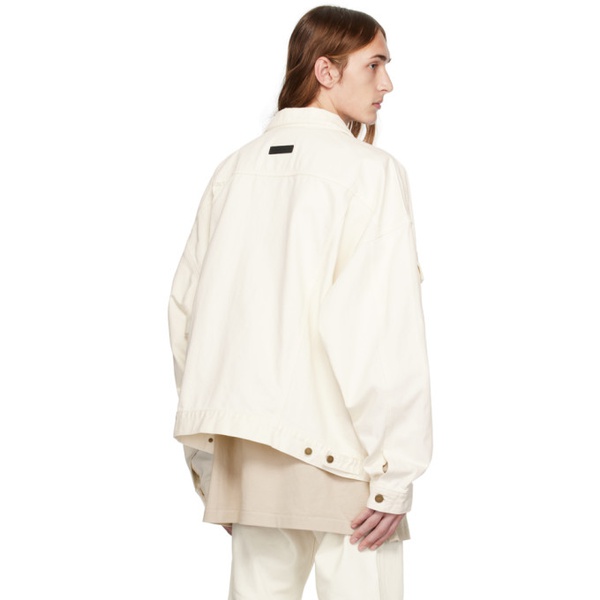  피어오브갓 Fear of God 에센셜 ESSENTIALS 오프화이트 Off-White Patch Denim Jacket 232161M177002