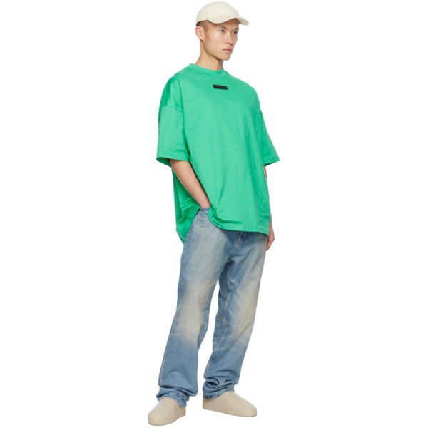  피어오브갓 Fear of God 에센셜 ESSENTIALS Green Crewneck T-Shirt 241161M213034