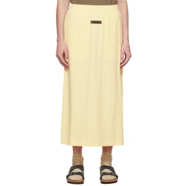 피어오브갓 Fear of God 에센셜 ESSENTIALS Yellow Cotton Midi Skirt 222161F092011