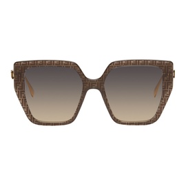 펜디 Fendi Brown Cat-Eye Sunglasses 232693F005052