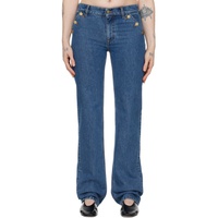 Filippa K Blue Classic Straight Jeans 241072F069000