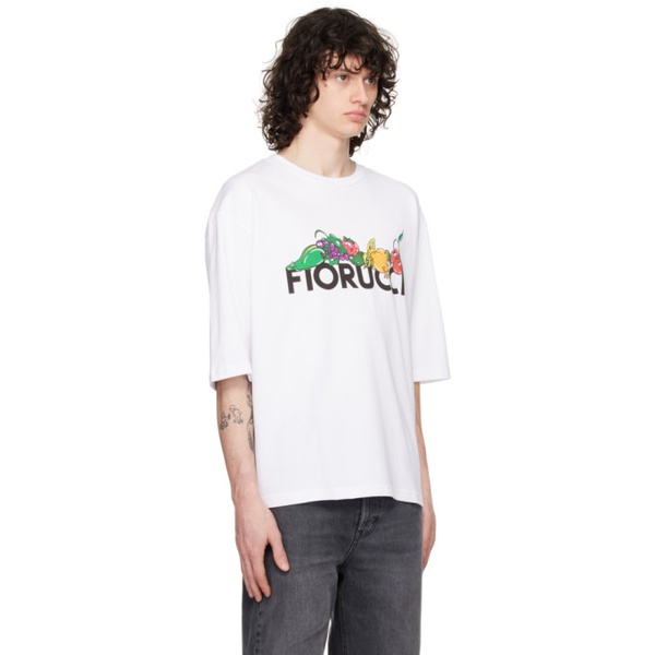  Fiorucci White Graphic T-Shirt 241604M213013