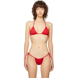 Frankies Bikinis Red Nick Bikini Top 241090F105008