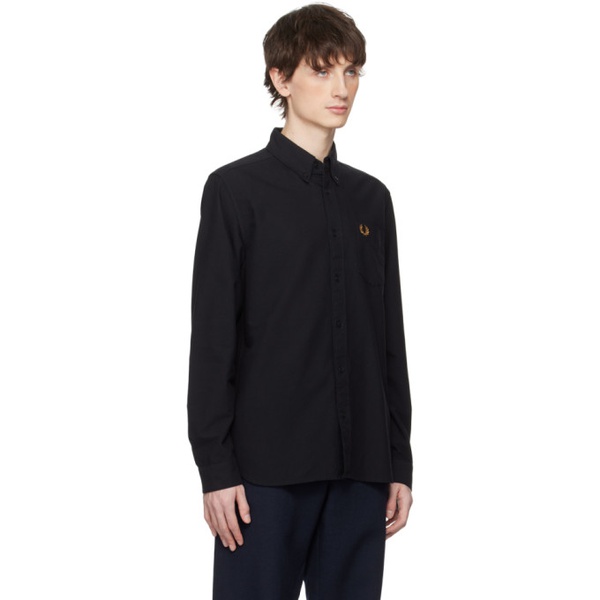  Fred Perry Black Embroidered Shirt 241719M192002
