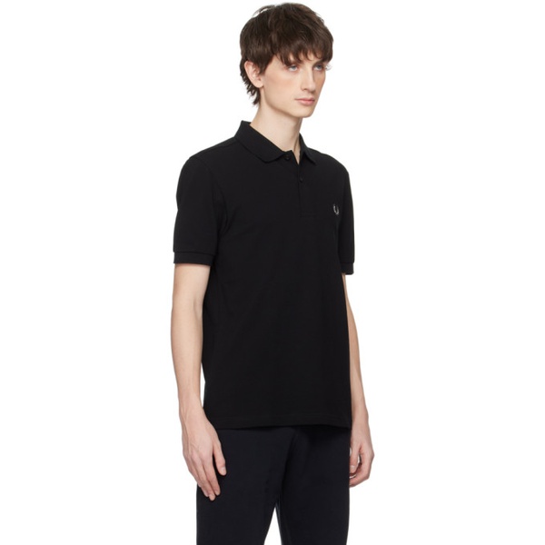  Fred Perry Black Embroidered Polo 241719M212016