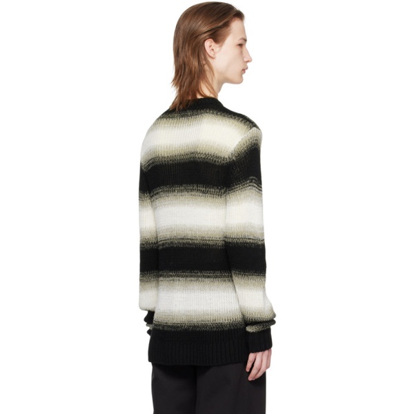  Fred Perry Black & 오프화이트 Off-White Striped Sweater 241719M201007