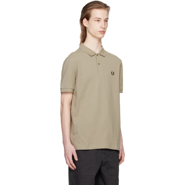  Fred Perry Taupe Embroidered Polo 241719M212033
