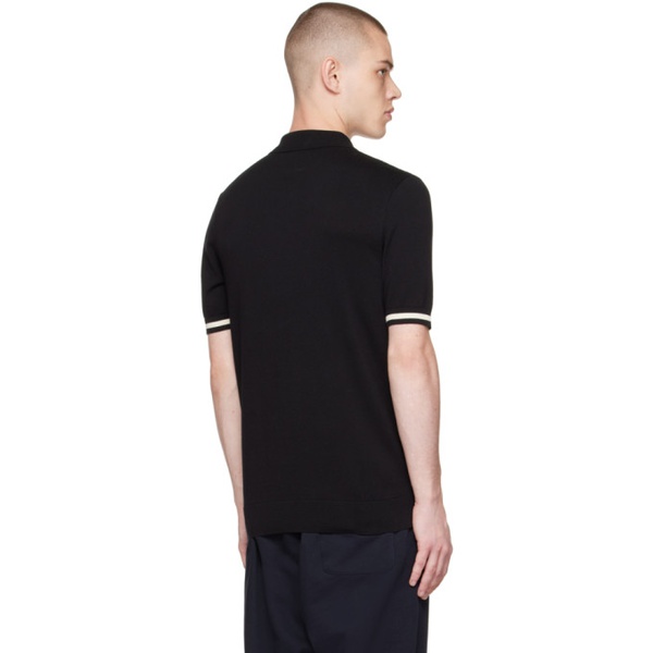  Fred Perry Black Tipping Texture Polo 231719M212004